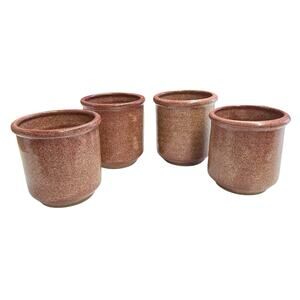 Earth Spirit Seagrove Studio Art Pottery 1996 Juice Glasses‎